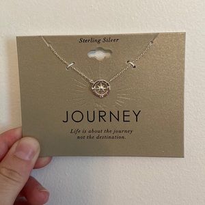 Silver journey necklace from Target.